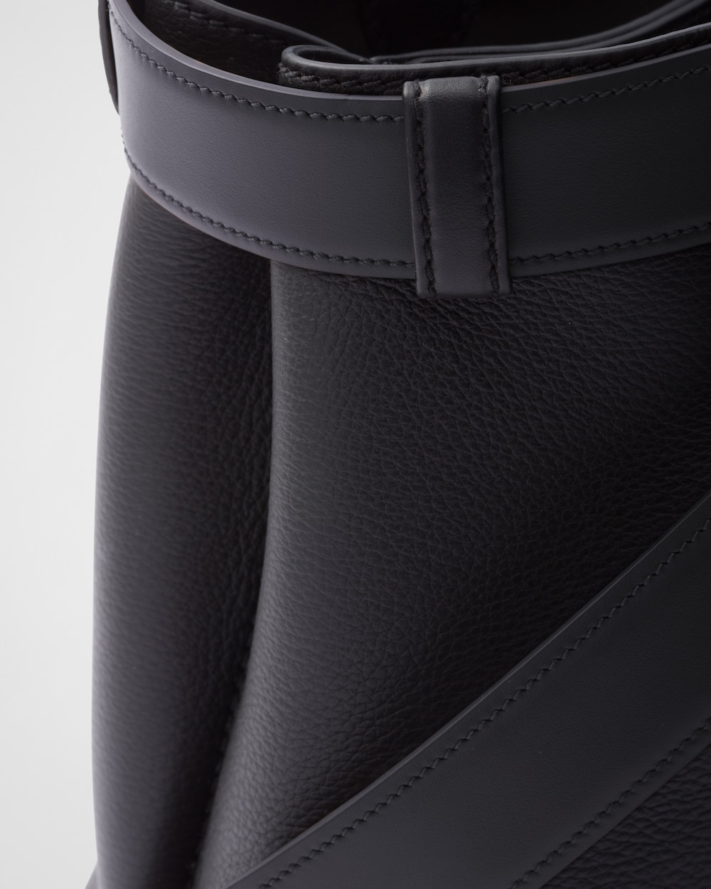 Prada Buckle Small Leather Handbag With Belt - Image 3